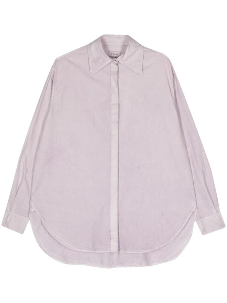 QUIRA crinkled cotton shirt - Purple Cover