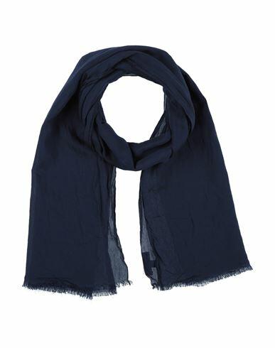 Fiorio Woman Scarf Navy blue Viscose, Silk Cover