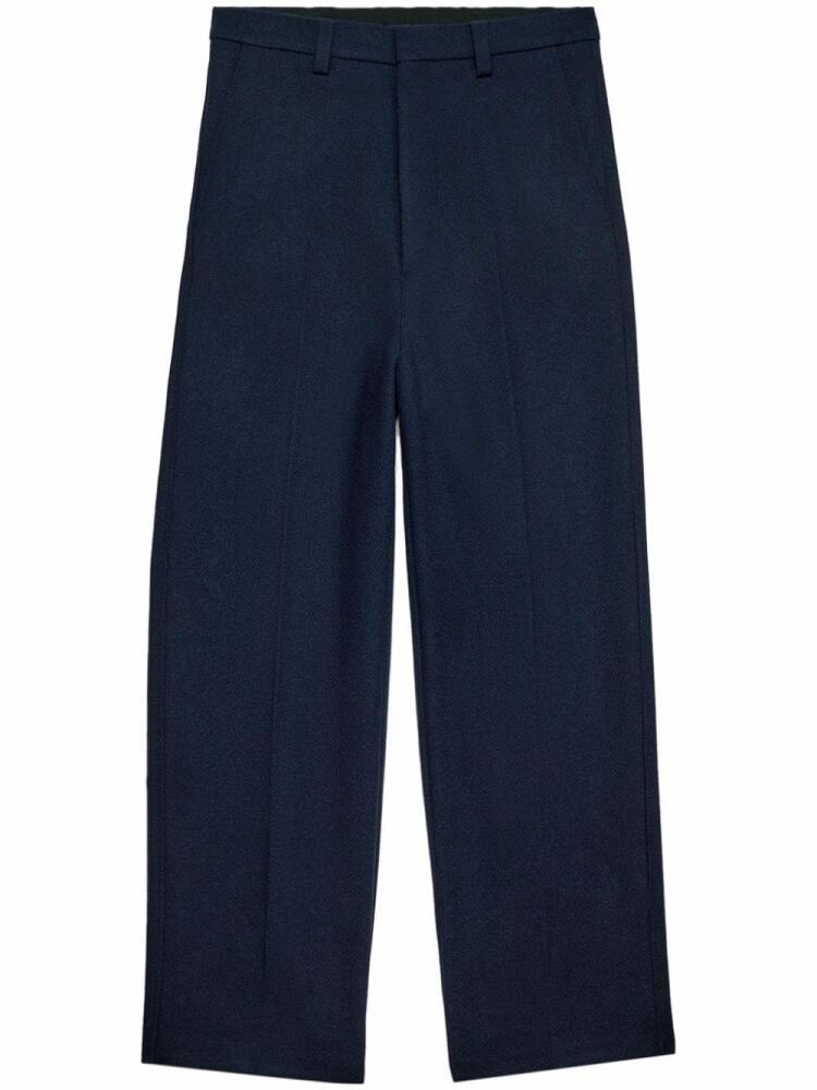 AMI Paris straight-leg tailored trousers - Blue Cover