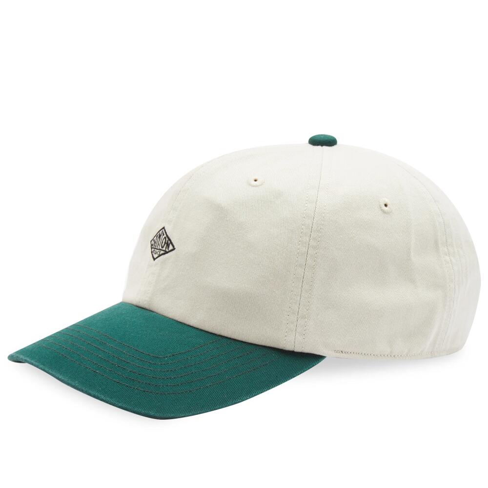 Danton Men's Chino Cloth Combination Cap in Ivory/Green Cover