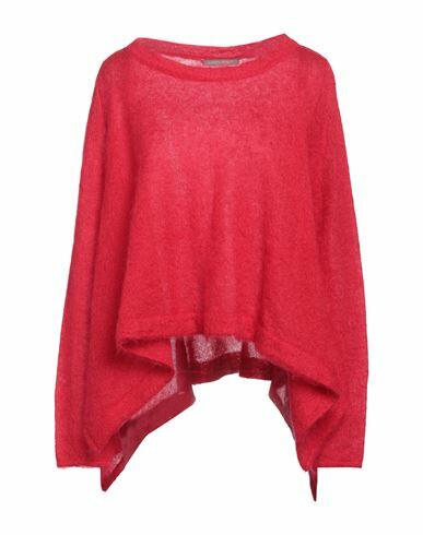 Alberta Ferretti Woman Sweater Red Mohair wool, Polyamide, Wool Cover