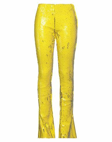 Marques' Almeida Woman Pants Yellow Recycled polyester, Elastane Cover