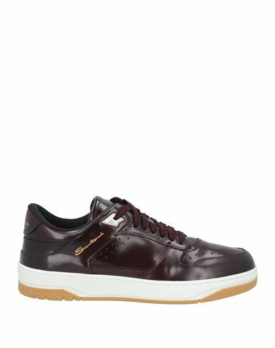 Santoni Man Sneakers Deep purple Leather Cover