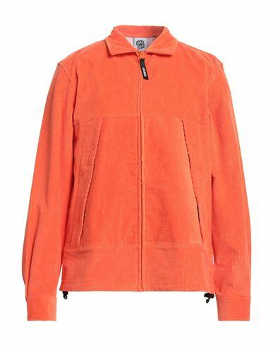 Life Sux Man Jacket Orange Cotton, Elastane Cover