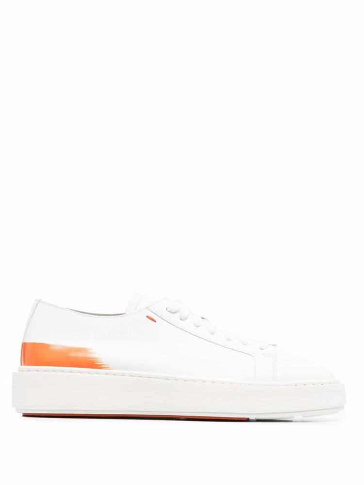 Santoni leather low-top sneakers - White Cover