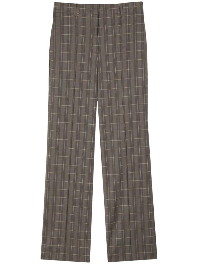 Paul Smith checked wool flared trousers - Brown Cover