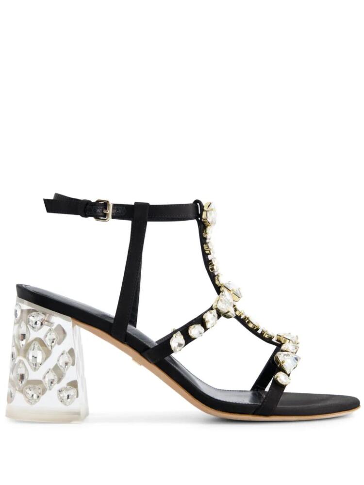 Giambattista Valli Diamond Dip satin sandals - Black Cover