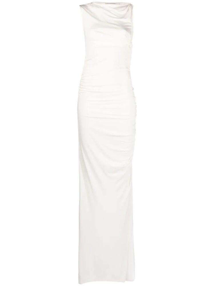 Christopher Esber Gesbine twist-detail asymmetric gown - White Cover