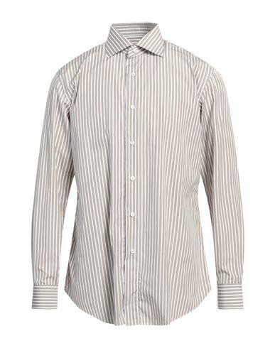 Brioni Man Shirt Dove grey Size 17 ½ Cotton Cover