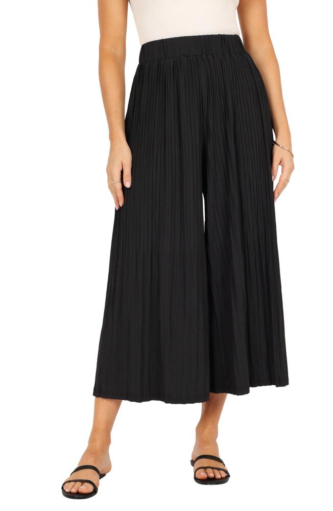 Petal & Pup Cher High Waist Pleat Wide Leg Pants in Black Cover