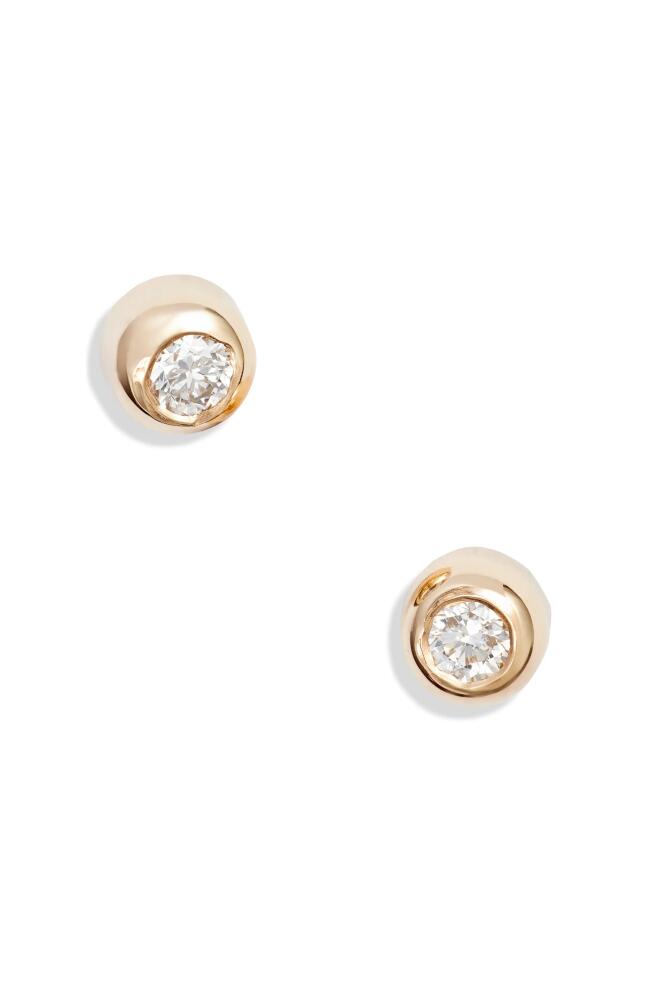 Anzie Cléo Diamond Bezel Stud Earrings in Clear Cover