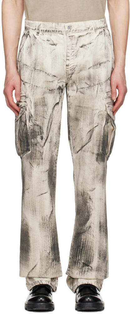 RTA Off-White & Gray Theo Cargo Pants Cover