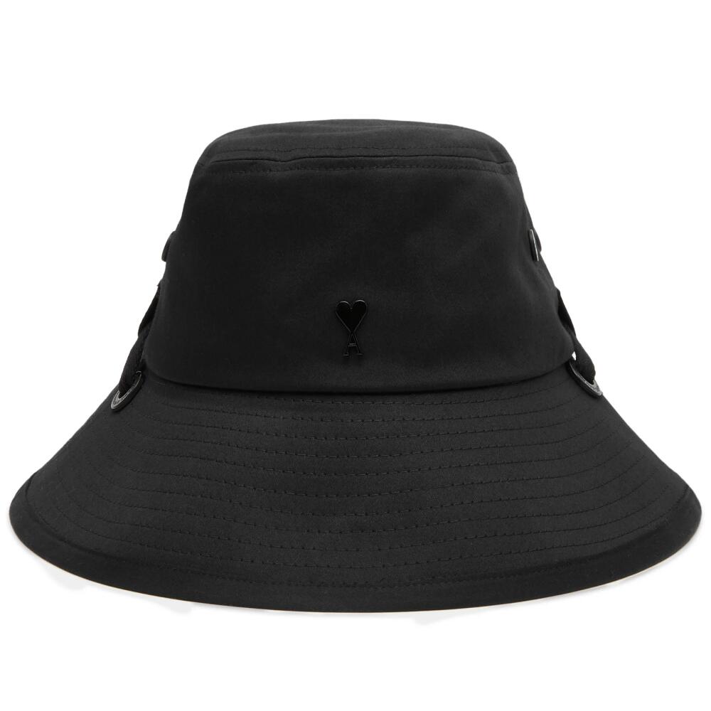 AMI Paris Men's Tonal Heart Bucket Hat in Black Cover