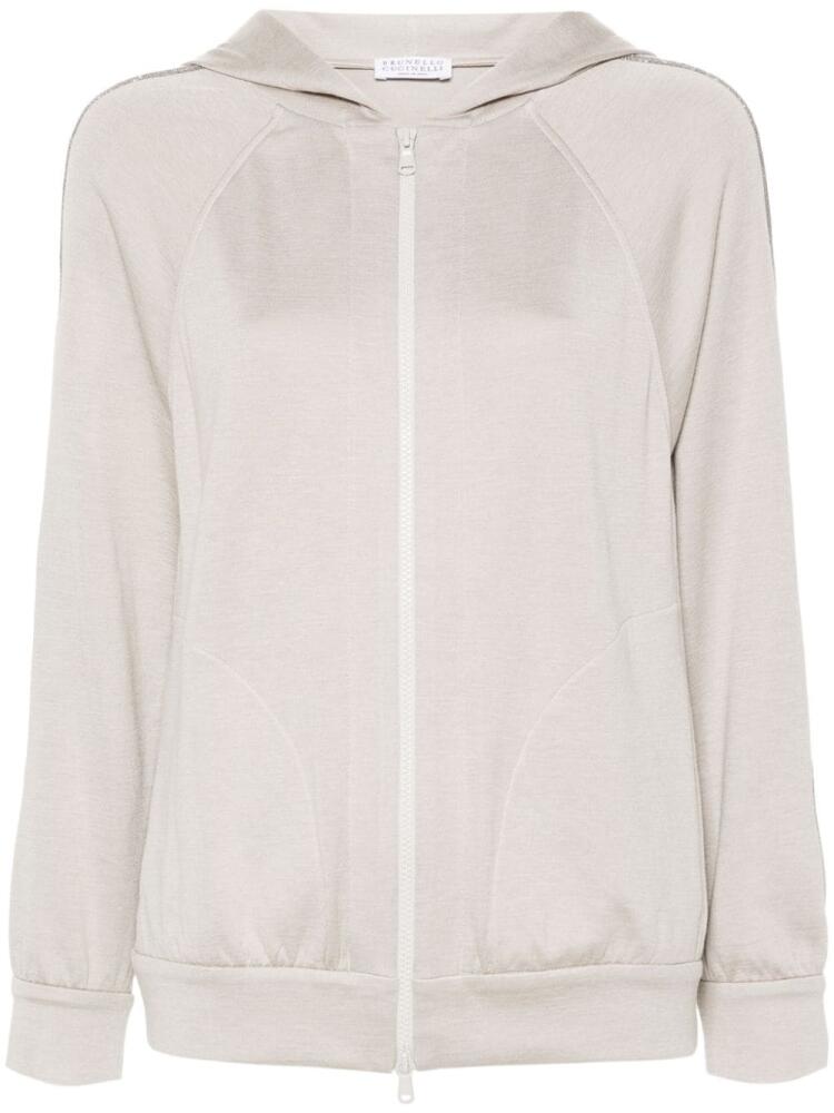 Brunello Cucinelli Monili chain-detail hoodie - Neutrals Cover