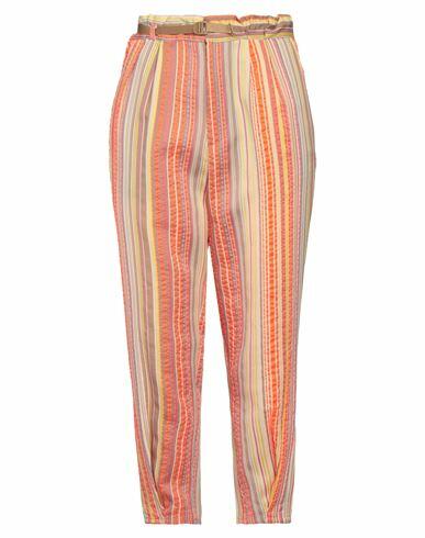 White Sand Woman Pants Orange Polyamide, Silk, Polyester, Acetate Cover