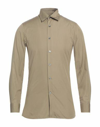 Dunhill Man Shirt Military green Cotton Cover