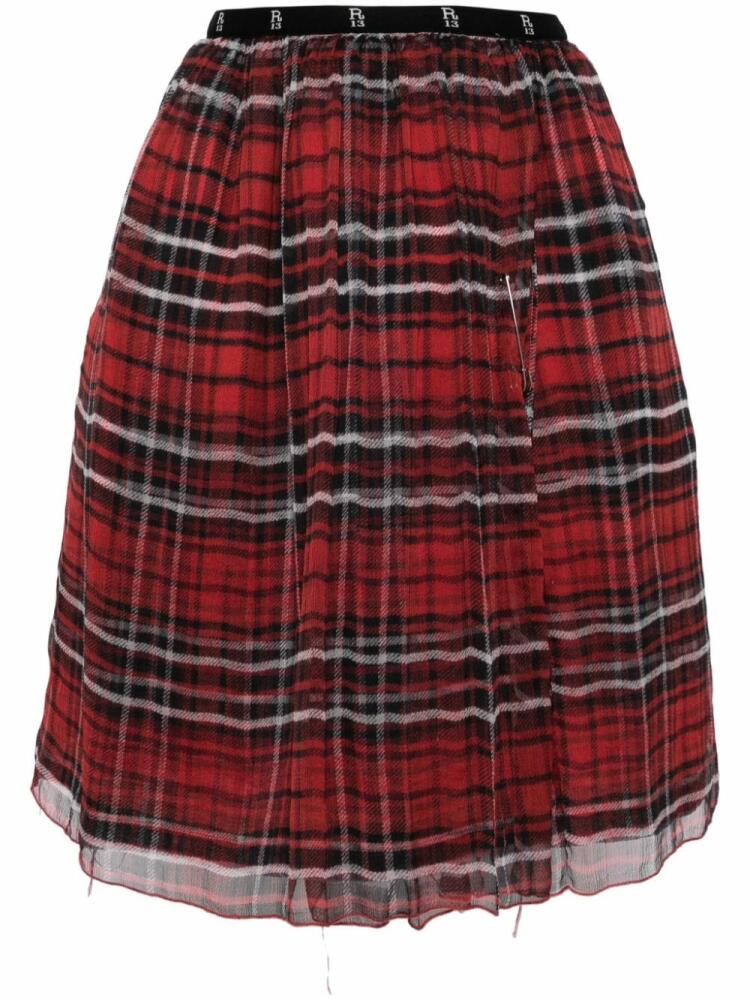 R13 layered plaid miniskirt Cover