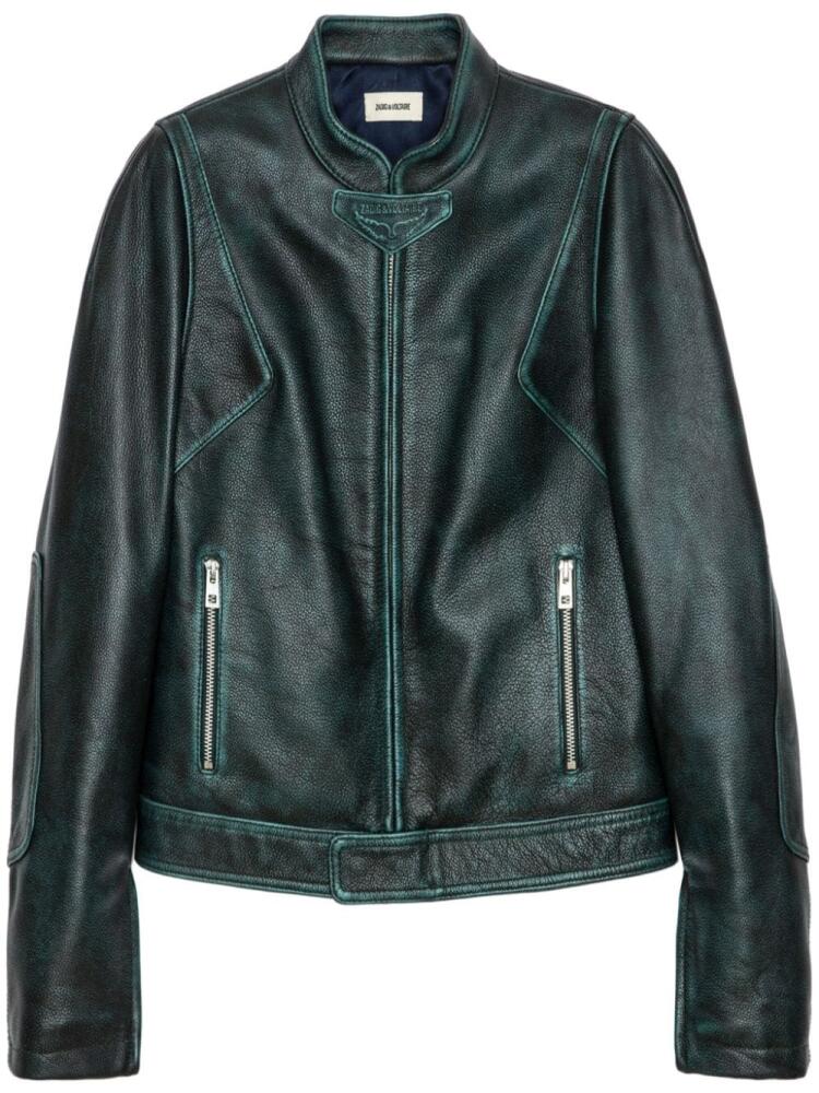 Zadig&Voltaire Loupa leather jacket - Green Cover