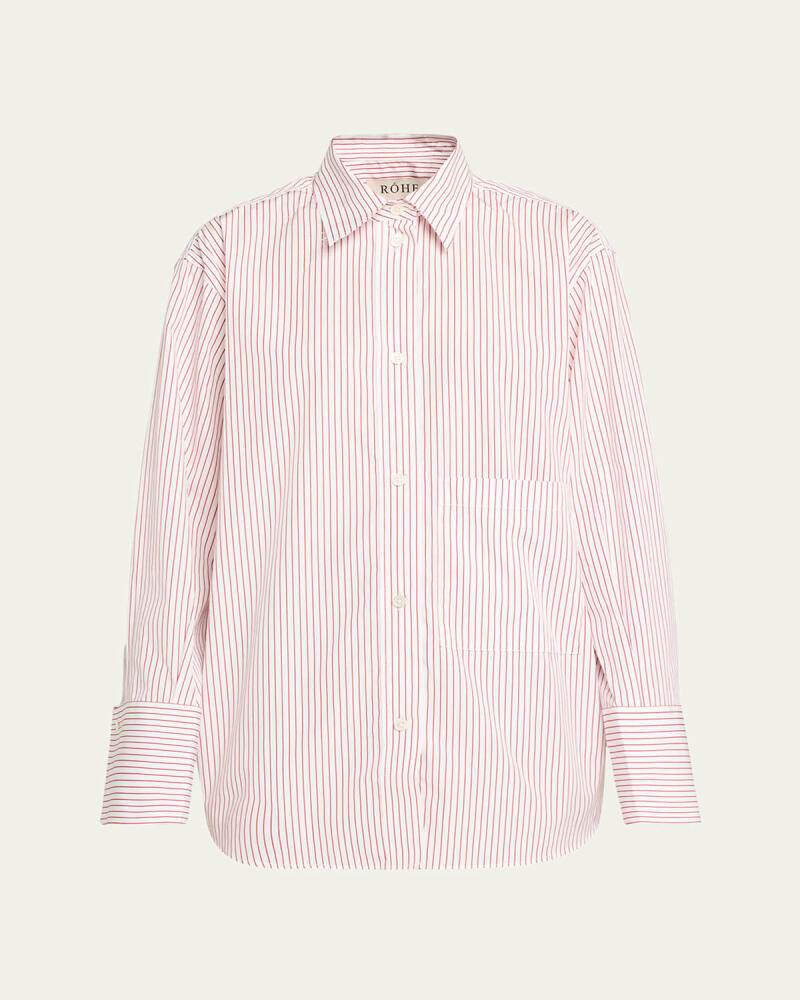 Rohe Stripe Button-Front Shirt with Wide Cuffs Cover