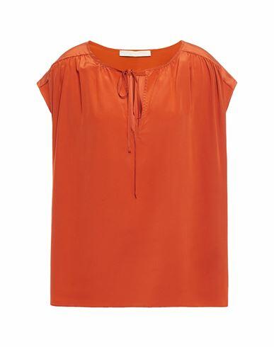 Vanessa Bruno Woman Top Orange Silk Cover