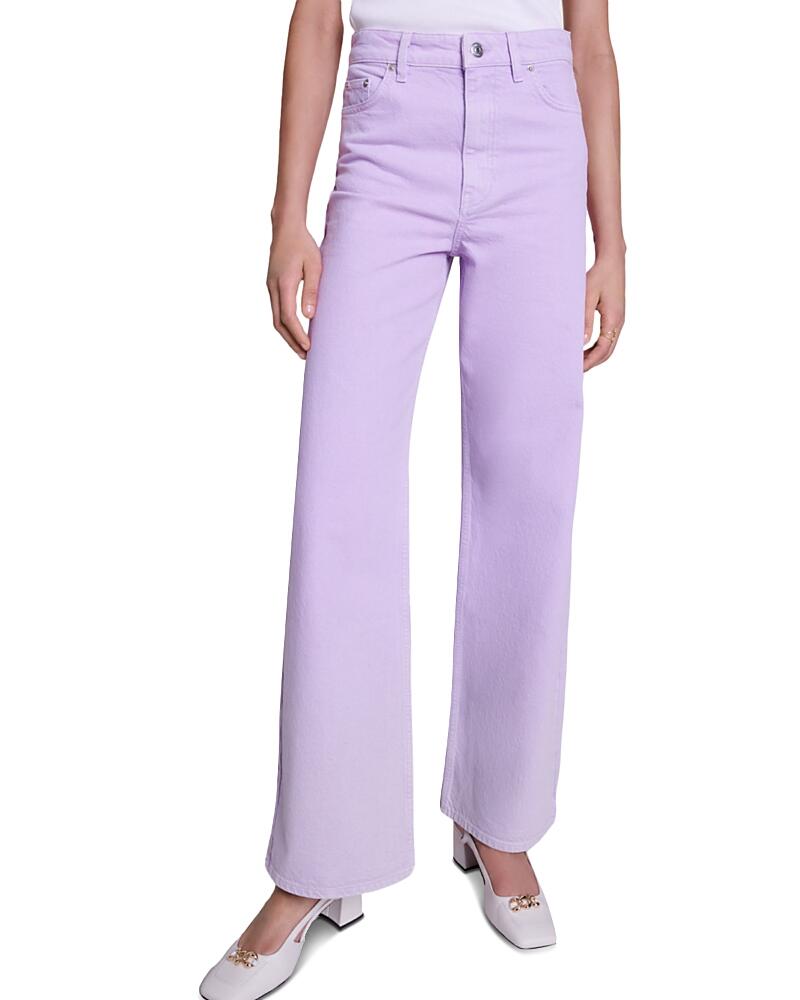 Maje Parmo Wide Leg Jeans in Parma Violet Cover