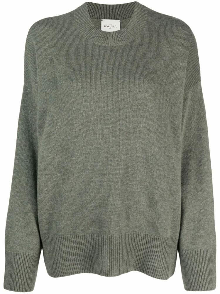 Le Kasha mélange-effect crew-neck cashmere jumper - Green Cover