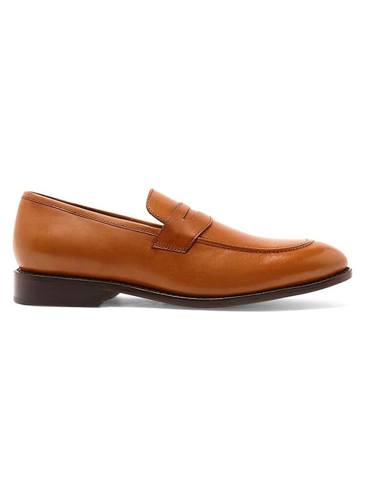 Anthony Veer Men's Gerry Leather Penny Loafers - Tan Cover