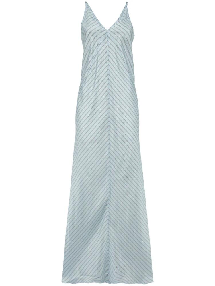 HERSKIND striped silk dress - Blue Cover