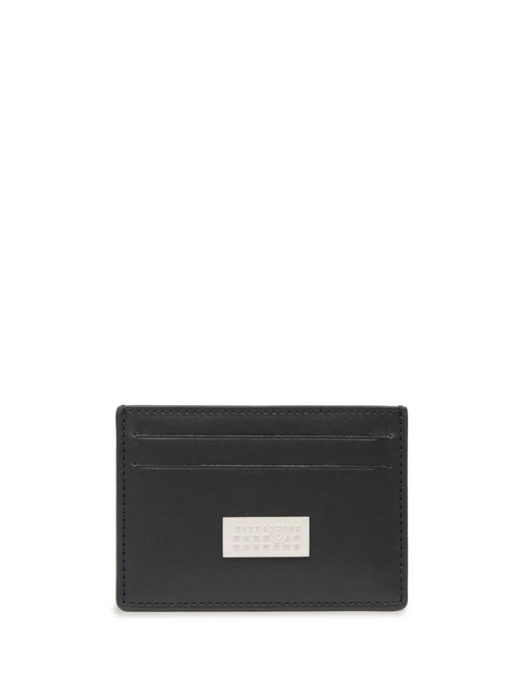 MM6 Maison Margiela Numeric leather cardholder - Black Cover