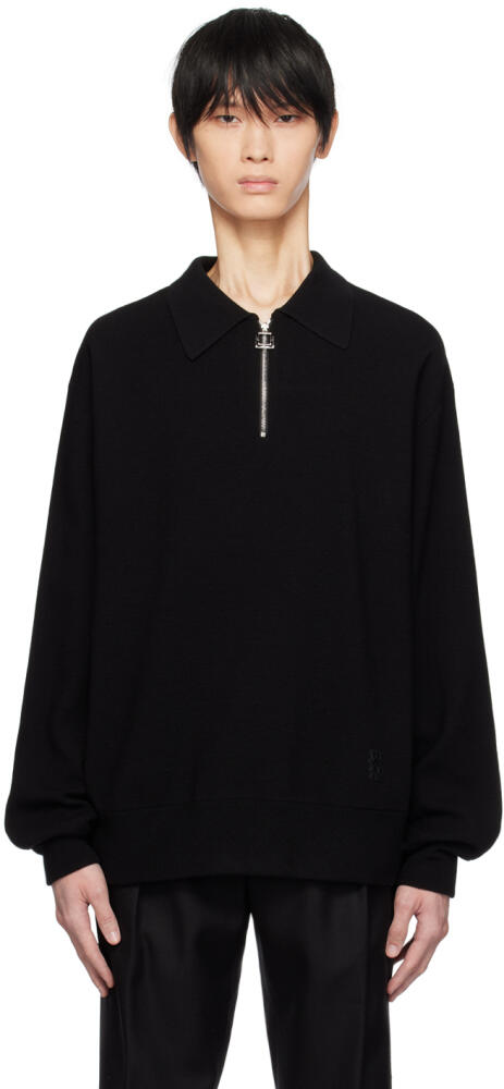 WOOYOUNGMI Black Half-Zip Polo Cover