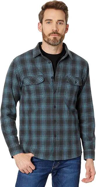 VISSLA Central Coast Eco Long Sleeve Flannel (Phantom) Men's Clothing Cover