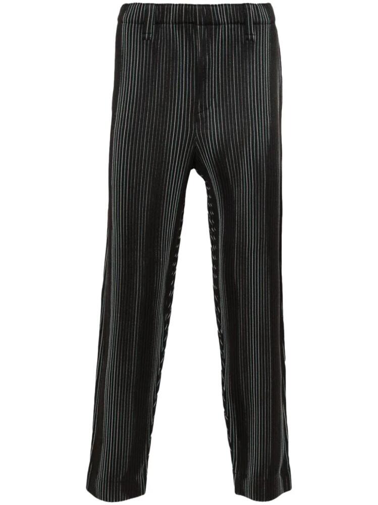 Homme Plissé Issey Miyake Tweed Pleats cropped trousers - Black Cover