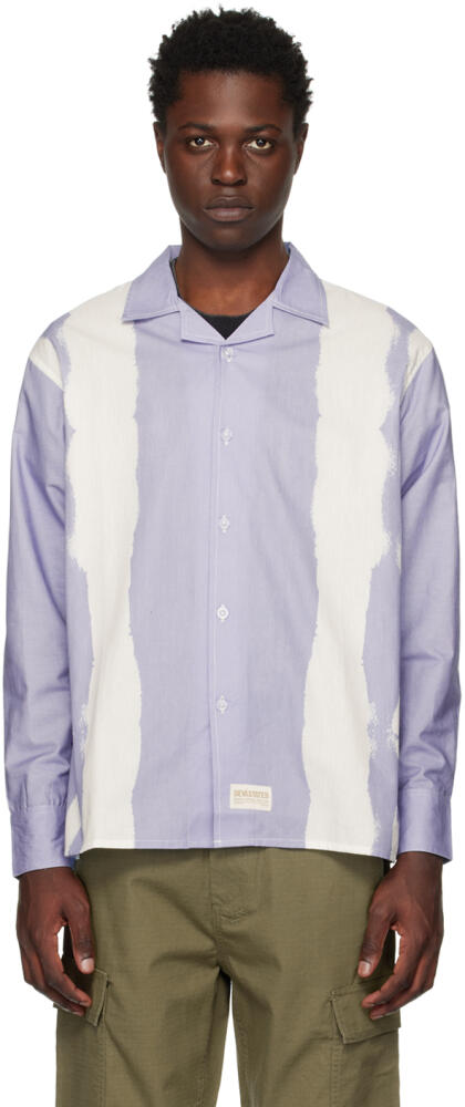 DEVÁ STATES Purple Striped Shirt Cover