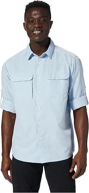 Mountain Hardwear Canyon Long Sleeve Shirt (Blue Chambray) Men's Long Sleeve Button Up Cover