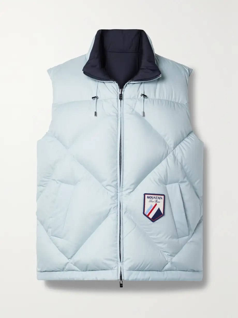 Loro Piana - Silas Reversible Hooded Quilted Shell Down Gilet - Blue Cover