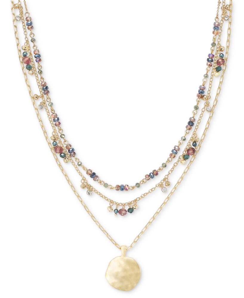 Style & Co Mixed-Metal Layered Beaded Pendant Necklace, 17" + 3" extender, Created for Macy's - Multicolor Cover