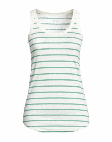 Majestic Filatures Woman Tank top Green Linen, Elastane Cover