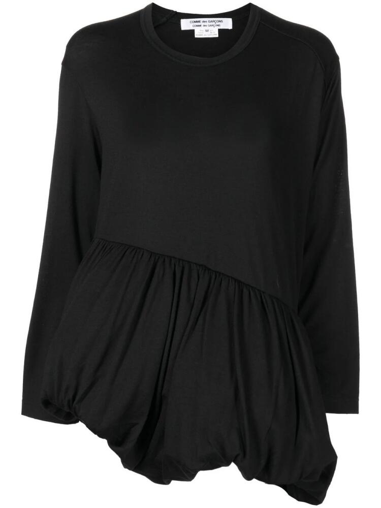 Comme Des Garçons Comme Des Garçons gathered-hem detail blouse - Black Cover