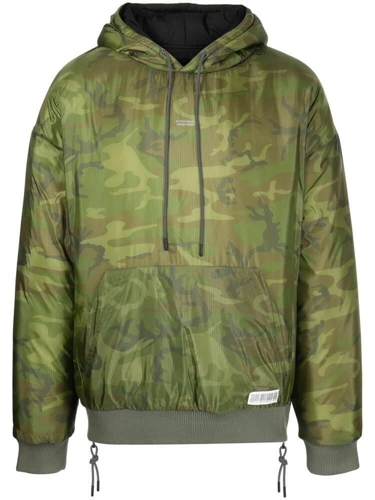 Mostly Heard Rarely Seen camouflage-print hooded jacket - Green Cover