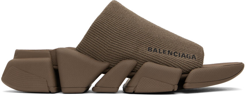 Balenciaga Taupe Speed 2.0 Slides Cover