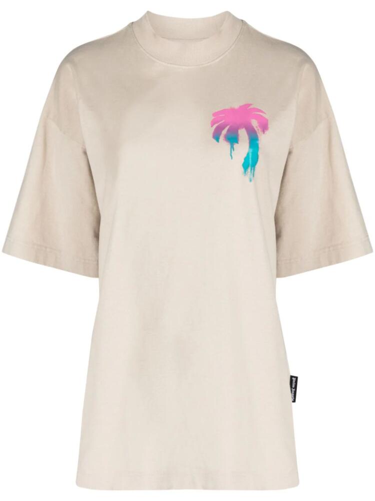 Palm Angels I Love PA slogan-print T-shirt - Neutrals Cover