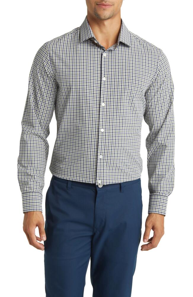 Mizzen+Main Leeward Trim Fit Gingham Performance Button-Up Shirt in Sage Multi Gingham Cover