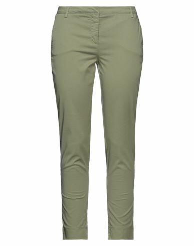 Reign Woman Pants Military green Cotton, Elastane Cover