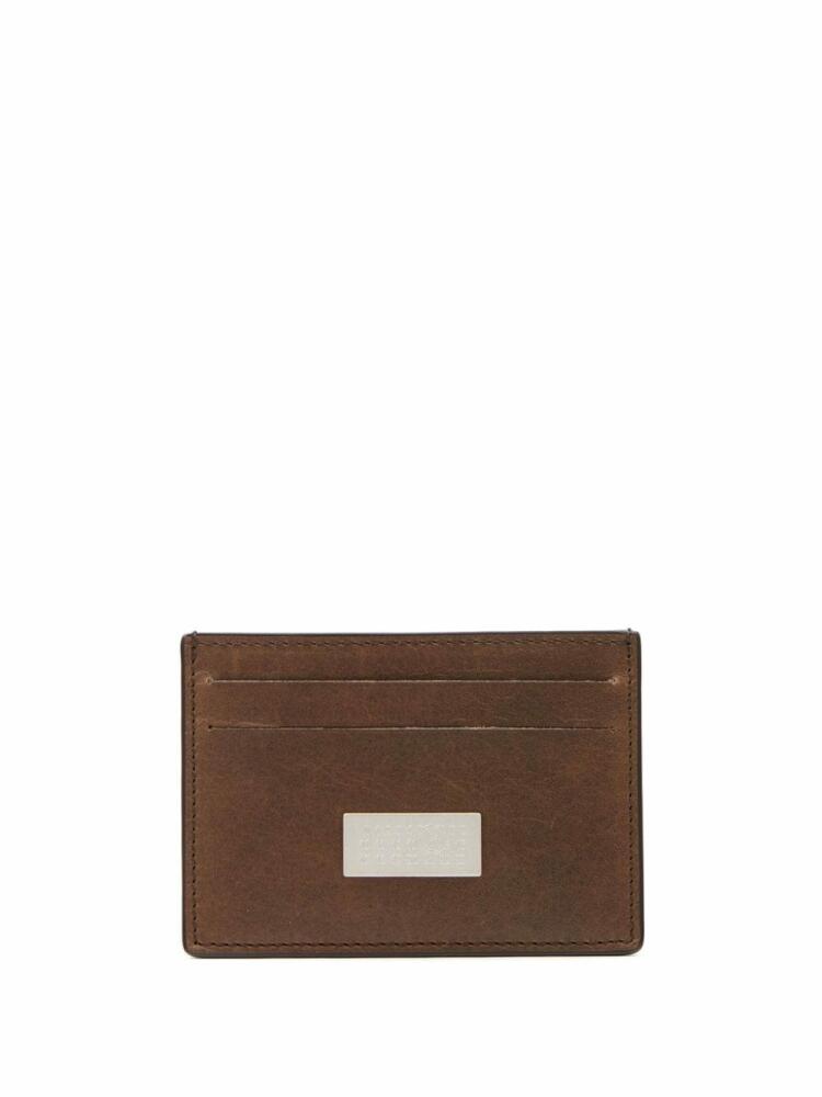 MM6 Maison Margiela Numeric leather cardholder - Brown Cover