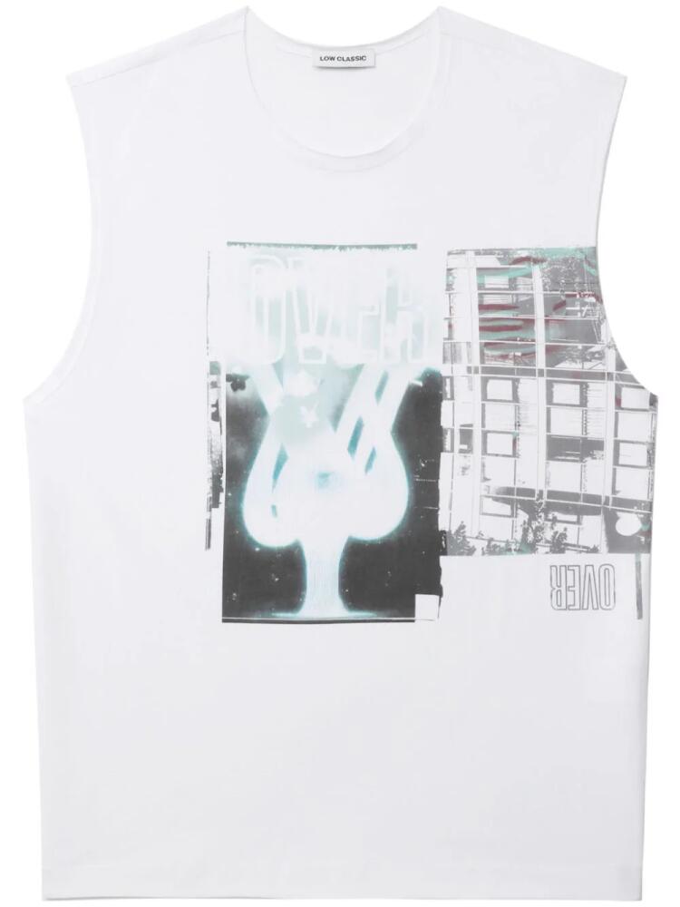 Low Classic graphic-print cotton tank top - White Cover