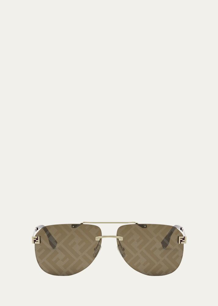 Fendi Men's Sky Monogram Metal Sunglasses Cover