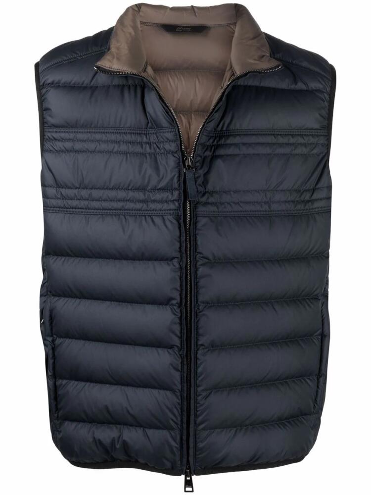 Brioni quilted-finish down gilet - Blue Cover