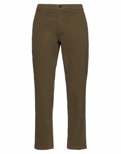 0/zero Construction Man Pants Military green Cotton, Elastane Cover