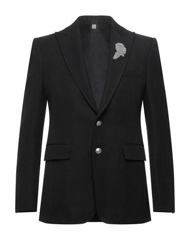 Burberry Man Blazer Black Virgin Wool Cover