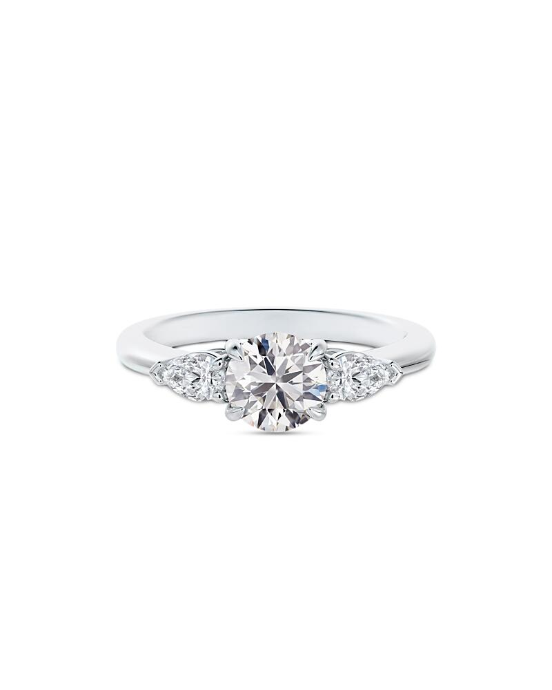 De Beers Forevermark Platinum Pear-Cut Accented Diamond Engagement Ring Cover